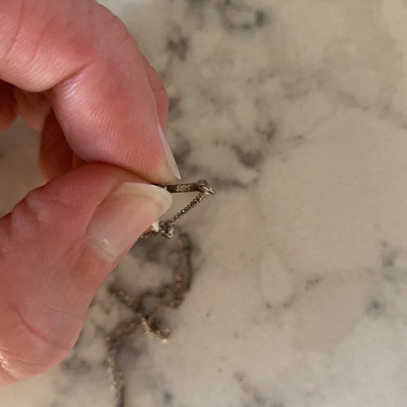 Irregular shaped heart necklace reversible silver - Picture 12 of 12